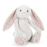 Peluche Lapin Gris Silver Blossom (31 cm)