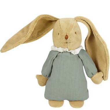 Doudou Musical Lapin Nid d'Ange - Lin Vert Céladon