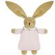 Doudou Lapin Nid d'Ange - Lin Rose Poudré