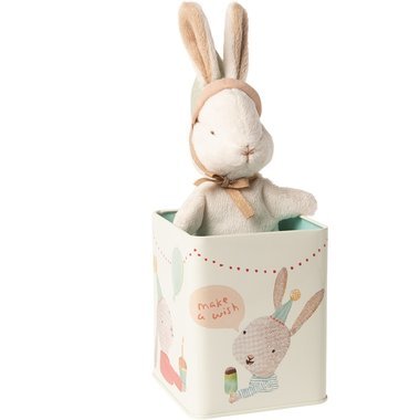 Mini Peluche Lapin Bunny dans sa Boîte Happy Day