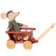 Mini Chariot en Bois - Rouge