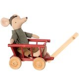 Mini Chariot en Bois - Rouge