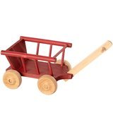 Mini Chariot en Bois - Rouge