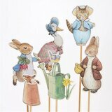 Lot de 6 Cake Toppers Peter Rabbit & Friends
