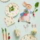 12 Assiettes en carton en forme de Peter Rabbit