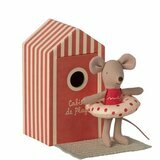 Souris Petite Soeur avec Cabine de Plage