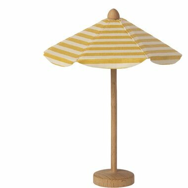 Parasol de Plage Miniature pour Souris - Rayures Jaunes