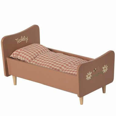 Lit Vintage en Bois Rose pour Teddy Maman