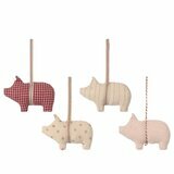 Lot de 4 Petits Cochons Décoration de Noël