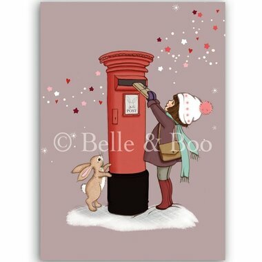 Carte Postale "Christmas Letterbox"