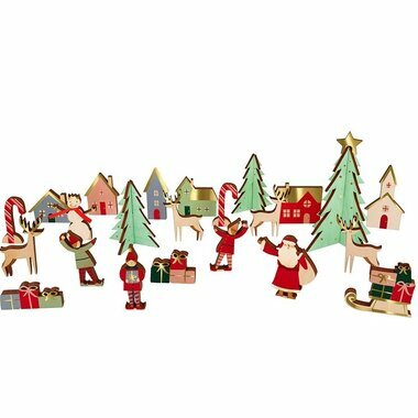 Calendrier de l'Avent Village de Noël en Bois