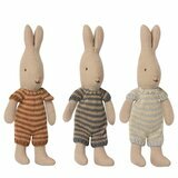 Lapin Garçon Combi Tricot Rayée Bleu Foncé (Micro Rabbit)