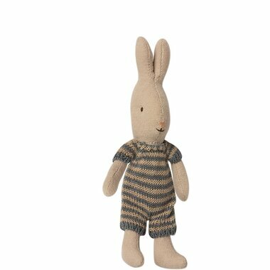 Lapin Garçon Combi Tricot Rayée Bleu Foncé (Micro Rabbit)