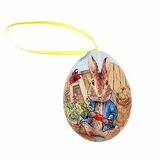 Set de 4 Petits Oeufs de Pâques Peter Rabbit en Métal à Suspendre