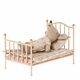 Petit Lit Vintage avec Parure pour Souris - Rose