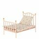 Petit Lit Vintage avec Parure pour Souris - Rose