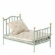 Petit Lit Vintage avec Parure pour Souris - Mint