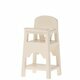 Mini Chaise Haute pour Bébé Souris en Bois - Blanc Cassé