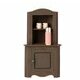 Mini Armoire d'Angle Vintage en Bois - Marron