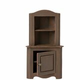 Mini Armoire d'Angle Vintage en Bois - Marron