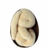 Peluche Lapin Bunny dans son Oeuf - Jaune Pastel