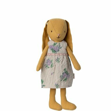 Lapin Bunny Jaune Poudré Robe à Fleurs - Taille 1 (Mini)