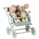 Mini Poussette pour Jumeaux / Bébés Souris - Mint