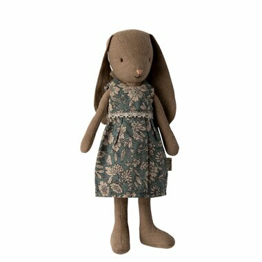 Lapin Bunny Marron Robe à Fleurs - Taille 1 (Mini)