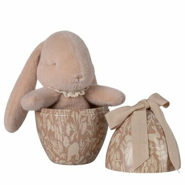 Oeuf de Pâques avec Lapin Bunny - Rose Poudre