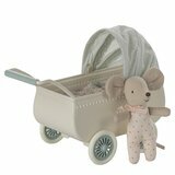 Landau Rétro avec Bébé Souris - Menthe