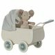 Landau Rétro avec Bébé Souris - Menthe