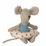 Souris de Plage Petite Soeur avec Bou&eacute;e - Pois Rouges