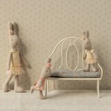 Banc Vintage (taille Mini) - Blanc Cassé