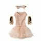 Lapin Bunny Marron Body et Tutu Rose - Taille 3 (Medium)
