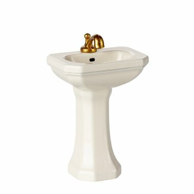 Lavabo de Salle de Bain pour Souris - Blanc Cassé