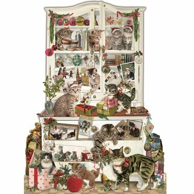 Calendrier de l'Avent Format A3 - Chats de Noël Malicieux