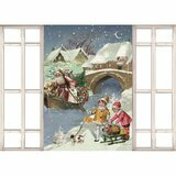 Mini Calendrier de l'Avent - Carte Fenêtre de Noël (Pont)
