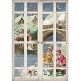 Mini Calendrier de l'Avent - Carte Fenêtre de Noël (Pont)