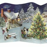 Mini Calendrier de l'Avent - Dépliant de Noël (Village)