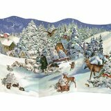 Mini Calendrier de l'Avent - Dépliant de Noël (Forêt)