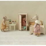 Lit pour Souris en Bois avec Parure