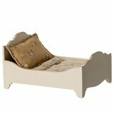 Lit pour Souris en Bois avec Parure