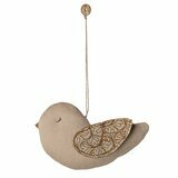 Ornement Oiseau en Tissu - Winter heart