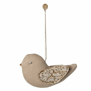 Ornement Oiseau en Tissu - Branches Bleues