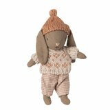 Lapin d'Hiver Marron (taille Micro) - Rose