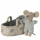 B&eacute;b&eacute; Souris dans son Couffin - Bleu