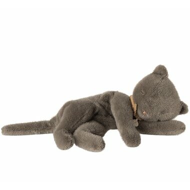 Peluche Chaton Endormi, Medium - Gris