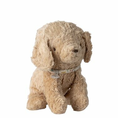 Peluche Petit Chiot - Beige Poudre Ros&eacute;
