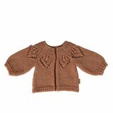 Cardigan Tricot&eacute; Rose Vintage - Taille 3 (Medium)