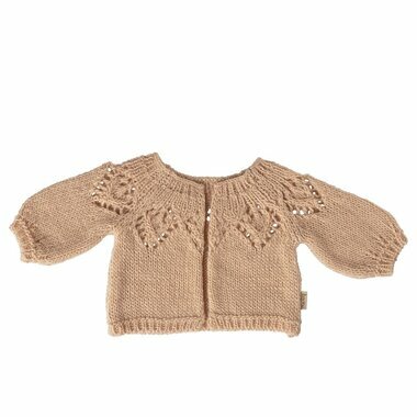 Cardigan Tricot&eacute;e Rose Pale - Taille 4 (Maxi)